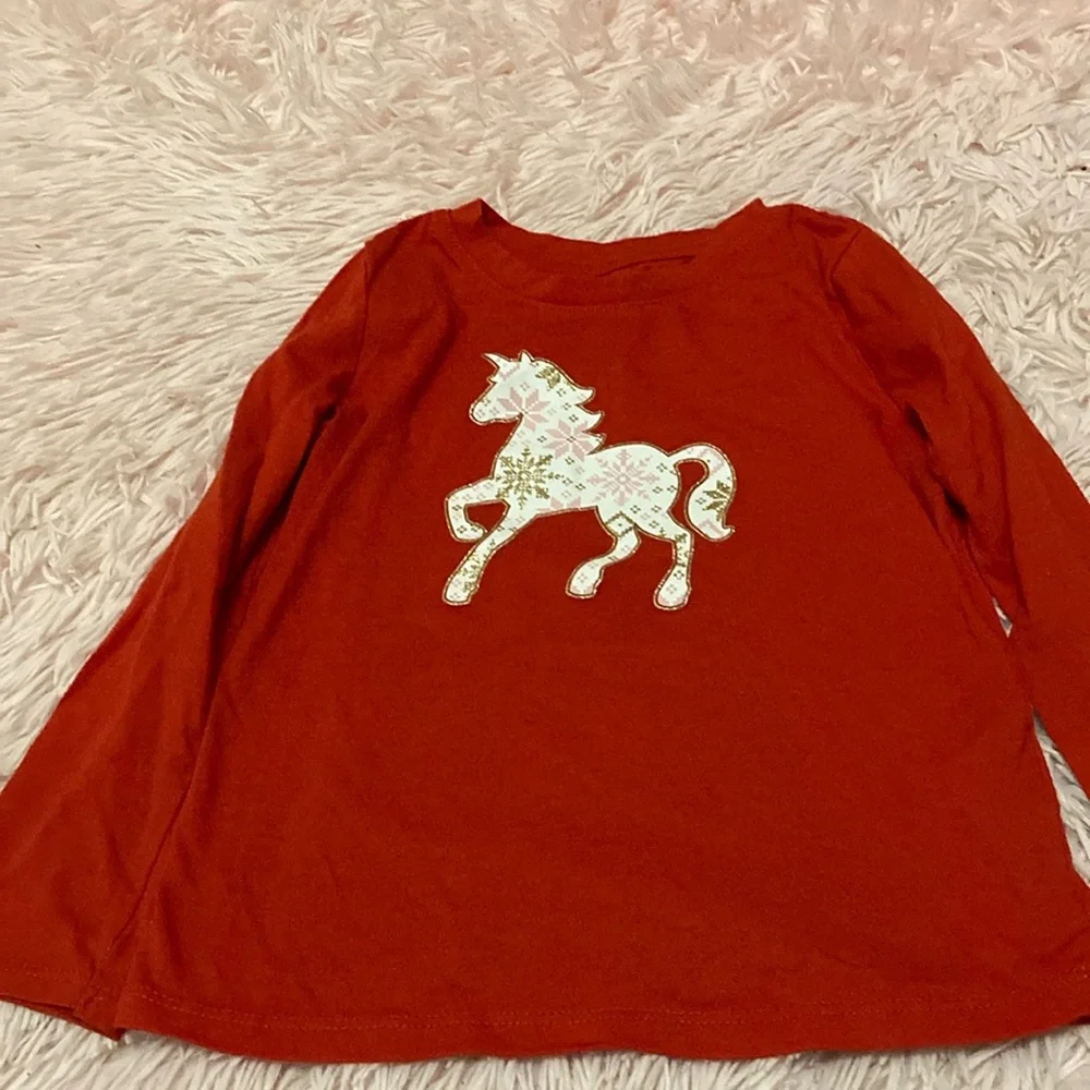 4T long sleeve unicorn shirt